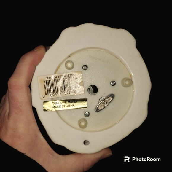 Antique Sankyo Porcelain Angel and Birds Music Box Figurine - Picture 7 of 9